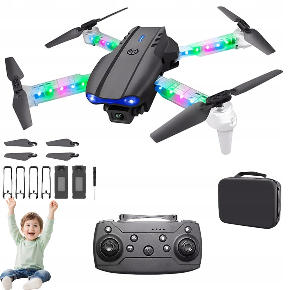 FOLDING DRONE E99 WITH 2 HD CAMERAS LED WIFI LAMPS AND HEIGHT STABILIZATION