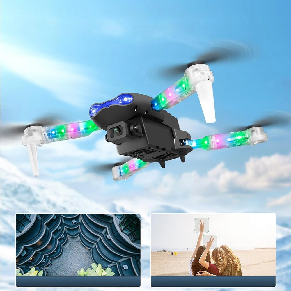 FOLDING DRONE WITH LED CAMERA NIGHT MODE + GIFT BAG FOR KIDS Packaging status original
