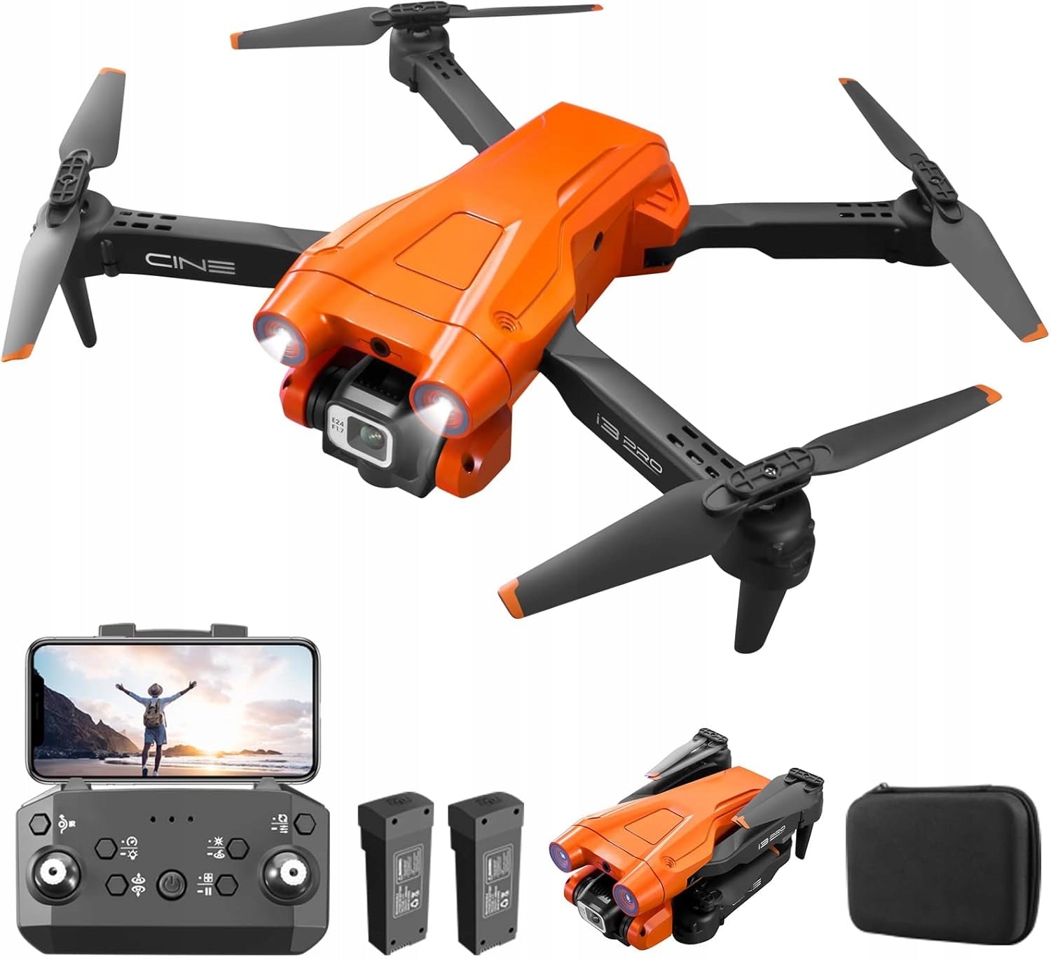 FOLDING DRONE WITH WIFI CAMERA FPV HEADLESS MODE ONE BUTTON LIFTING