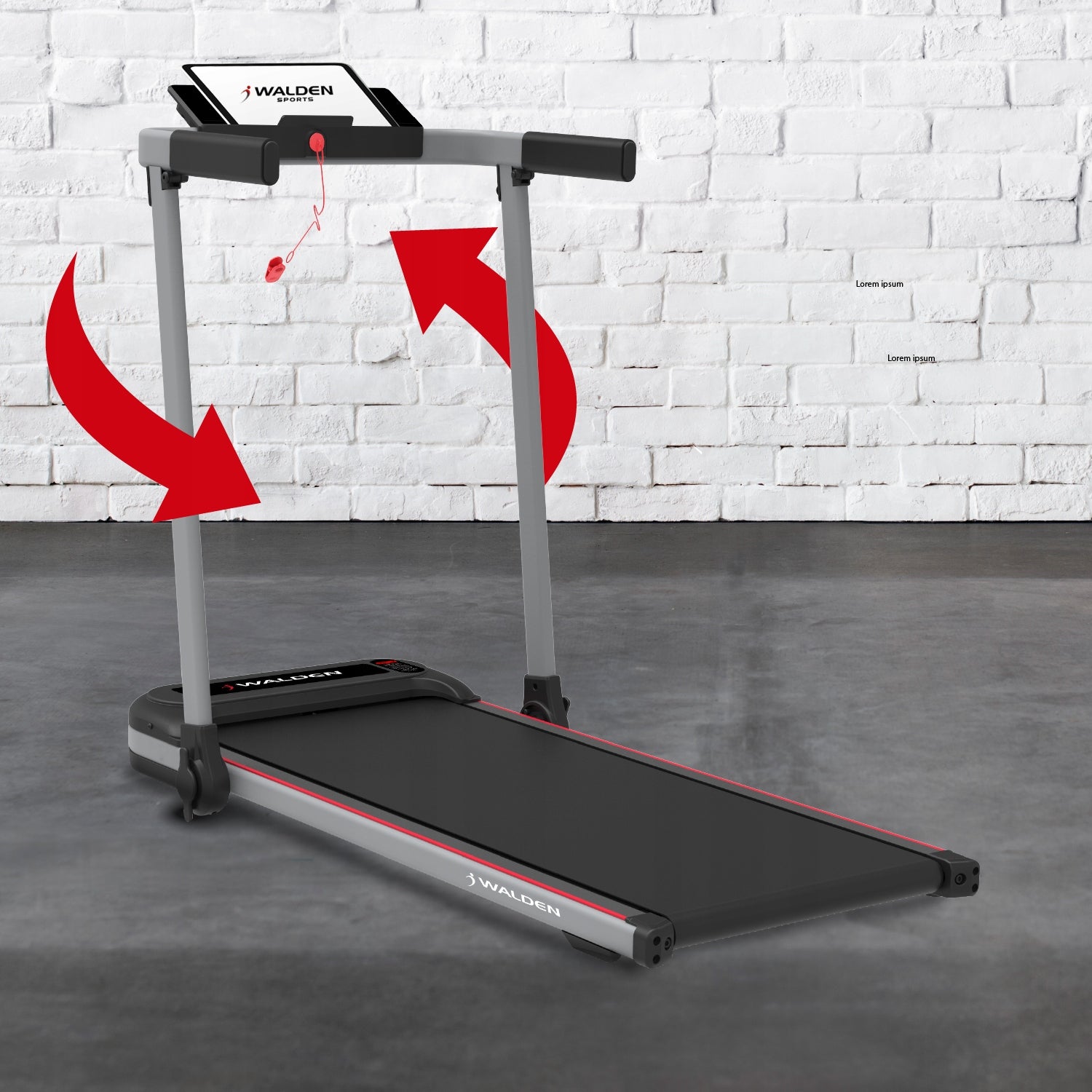 FOLDING ELECTRIC TREADMILL 10 KM/H WALDEN F2800 Model other