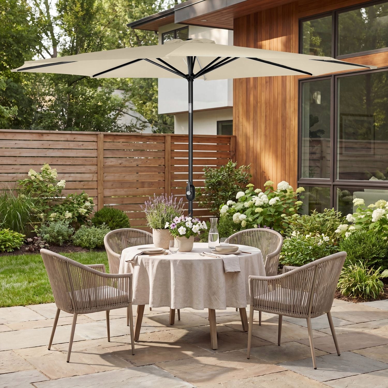 FOLDING GARDEN UMBRELLA WITH CRANK 300CM BROKEN TERRACE BALCONY LUVERNO Packaging status original