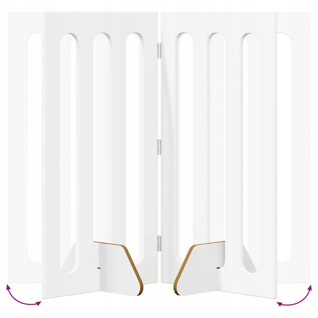 FOLDING GATE BARRIER FOR ANIMALS 4 EL. WHITE 201X38X90CM PANEL Product width 38 cm