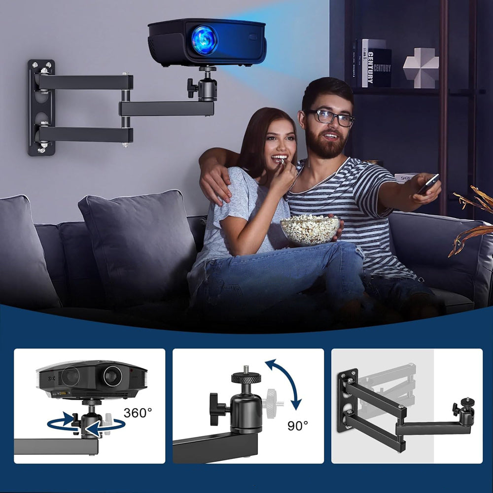 FOLDING HANGER PROJECTOR HOLDER BLACK WITHSTANDS 3 KG Model 6TL1082