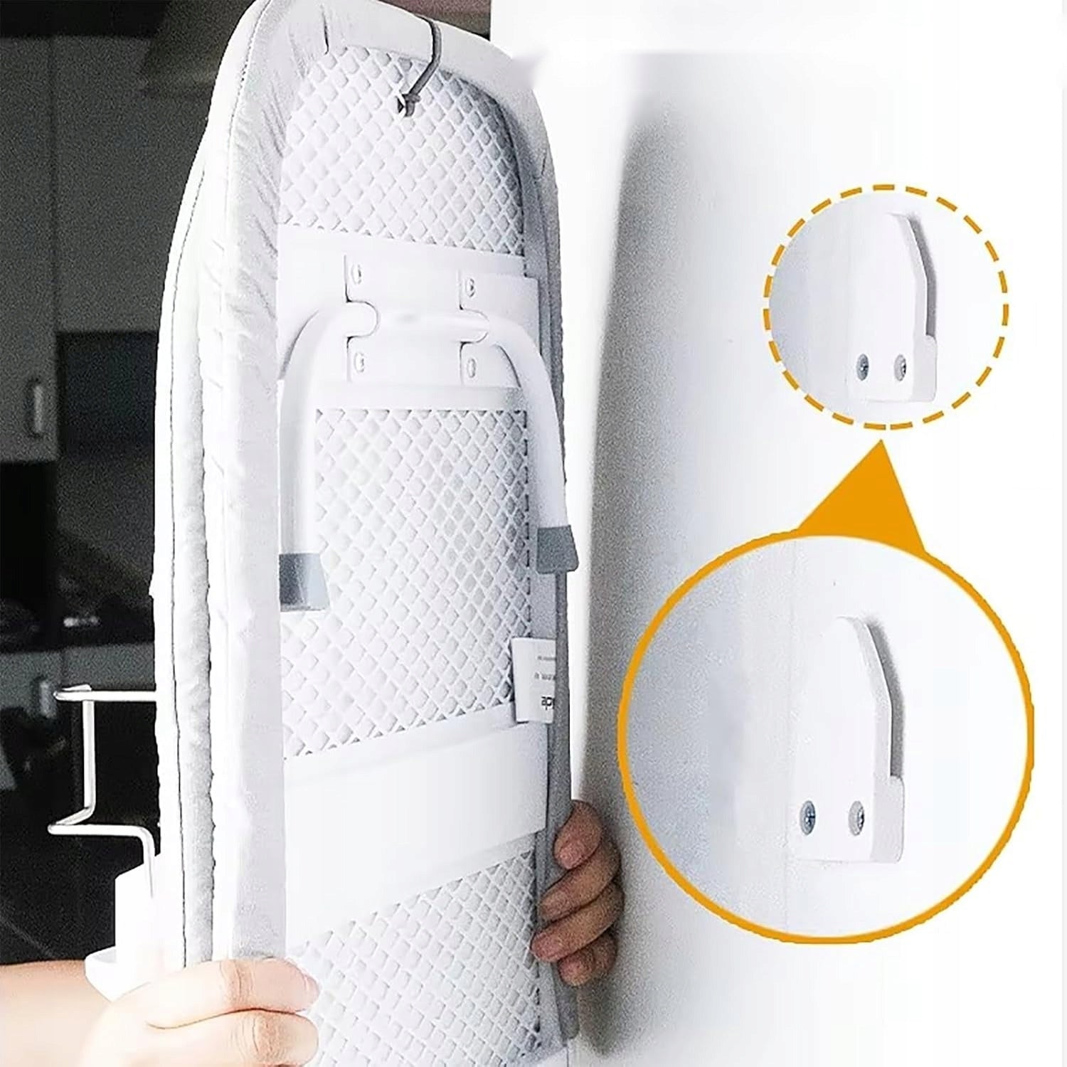 FOLDING IRONING BOARD 89X33X105CM HANDLE DURABLE SMOOTH STEEL Total height 33 cm
