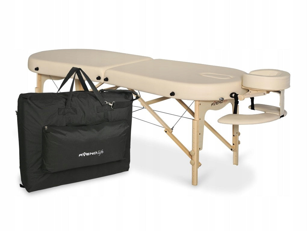 FOLDING MASSAGE TABLE MOBILE BED WOODEN ELZA AVENO LIFE