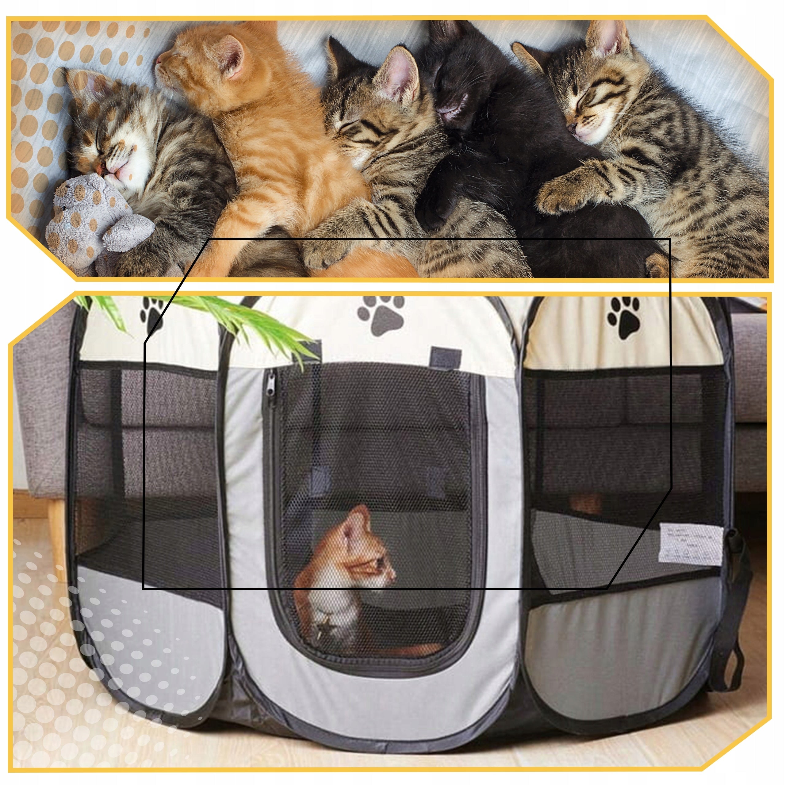 FOLDING PLAYPEN LIGHT FOR CAT RABBIT PUPPIES BED FOR HOME XL Brand Lewer