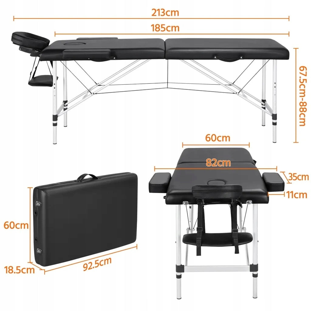FOLDING PORTABLE MASSAGE TABLE YAHEETECH BLACK 591838BK Brand no brand