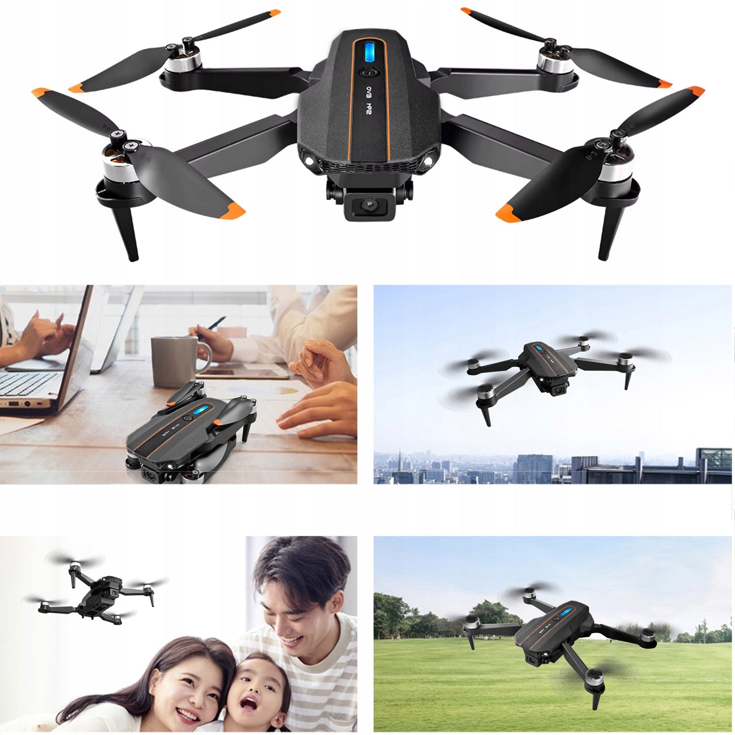 FOLDING QUADROCOPTER DRONE WITH DUAL HD CAMERAS AVOID OBSTACLES Brand Bedee