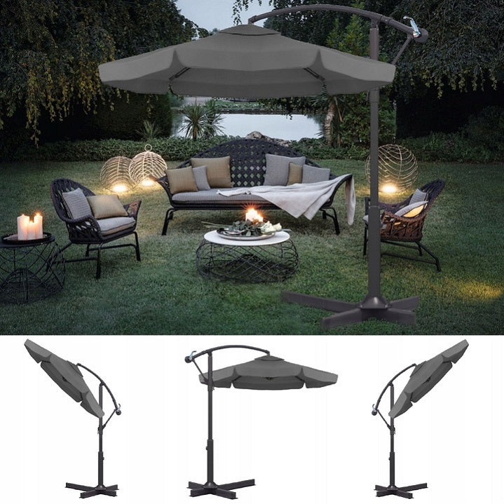 FOLDING ROUND Umbrella ADJUSTABLE WITH GARDEN BOOM SOLID 3,5m EAN (GTIN) 5907745910326