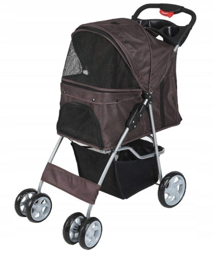 FOLDING SMALL ANIMAL STROLLER FOR CAT DOG UP TO 15KG CONVENIENT TRANSPORTER Manufacturer code 7386