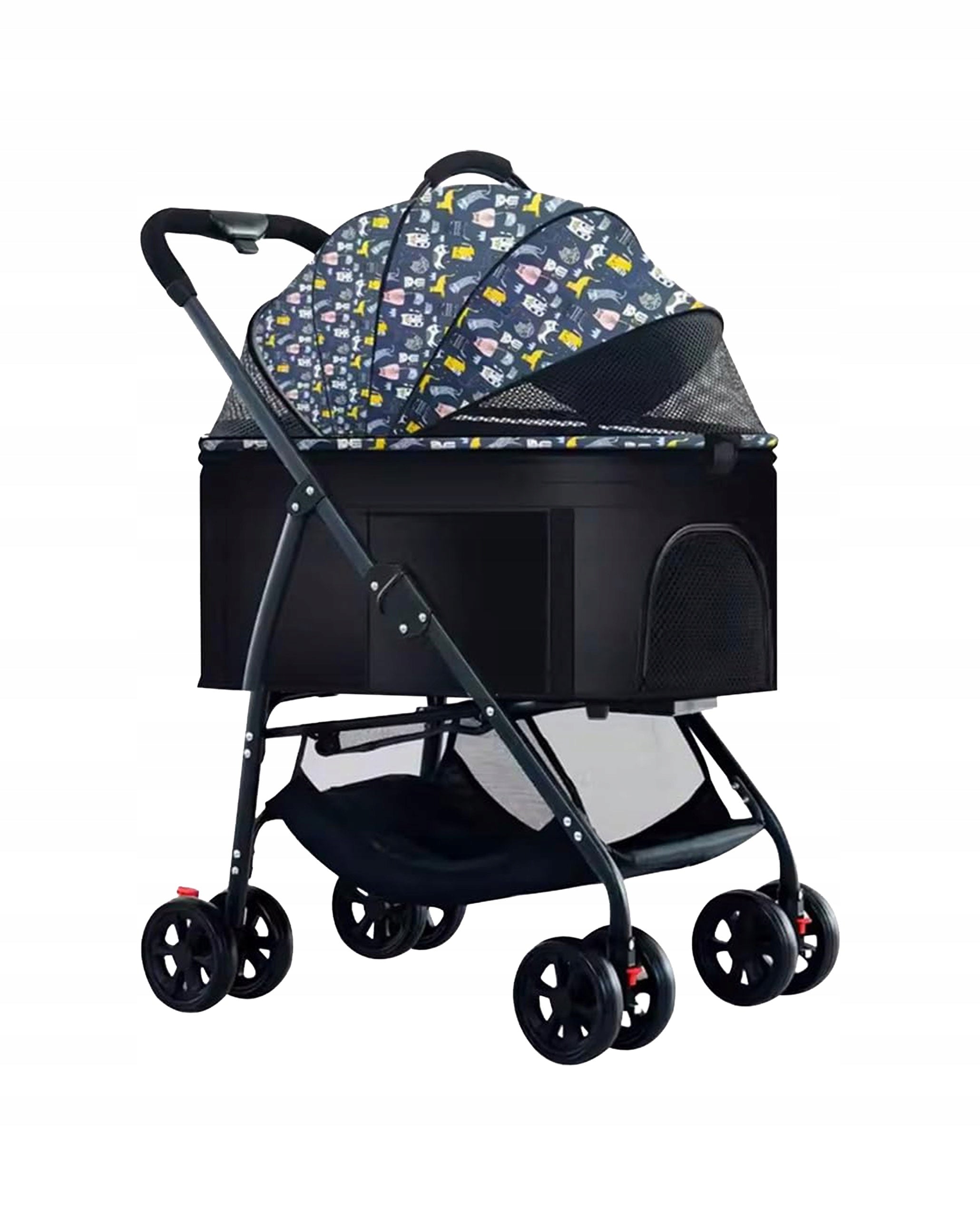 FOLDING STROLLER Cat Stroller Transporter Carrier up to 15Kg Fazoo Trade name Wózek dla Psa Składany Spacerowy dla Schorowanego Psa Kota Udźwig do 15kg Spacer Niebieski
