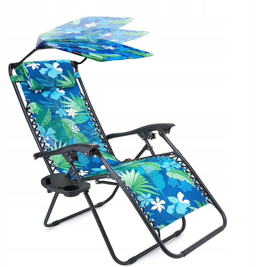 FOLDING SUN LOUNGER ZERO GRAVITY BEACH 2IN1 GARDEN CHAIR + FREEBIE Manufacturer code L-D607
