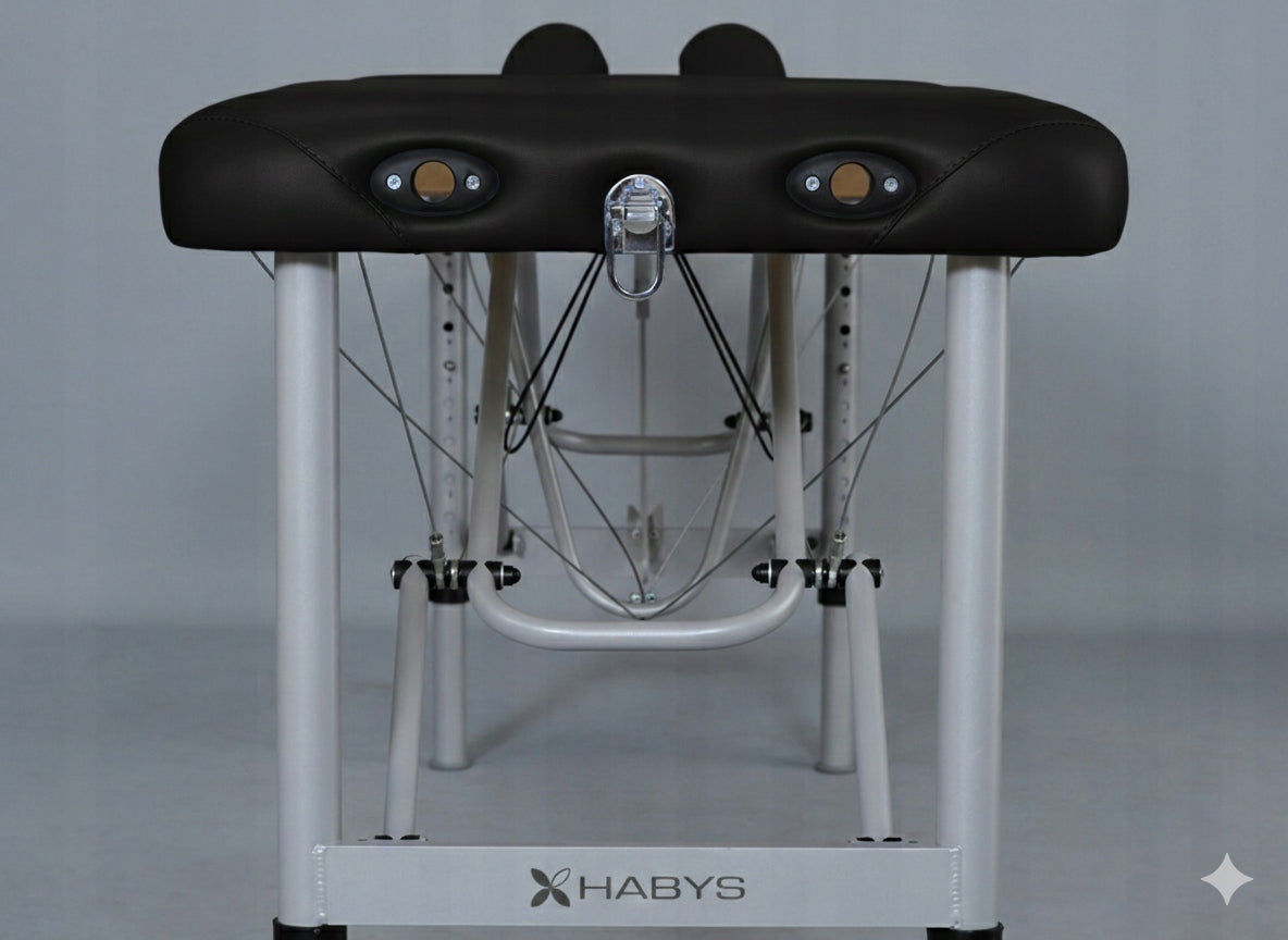 FOLDING TABLE FOR CHIROPRACTIC MASSAGE REHABILITATION CHIRO ULTRALUX 19 HABYS Manufacturer of a medical device Habys