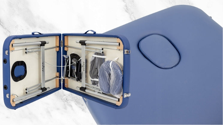 FOLDING TABLE FOR MASSAGE EROS AKITO ALUMINUM TWO SEGMENTS SET NAVY BLUE Frame material aluminum