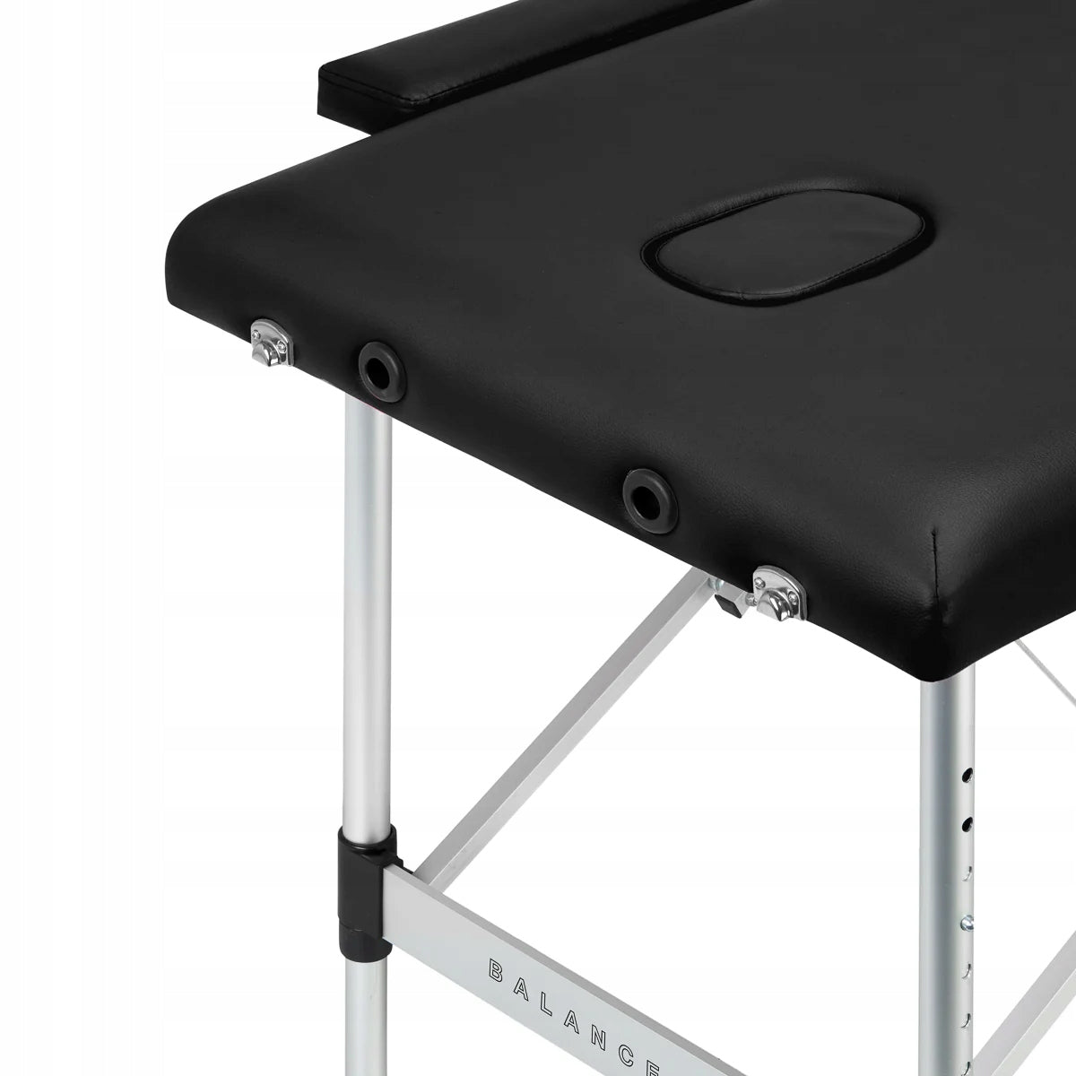 FOLDING TABLE FOR MASSAGE PHYSIOTHERAPY ALUMINUM BALANCE 2 SEGMENT BLACK Color black