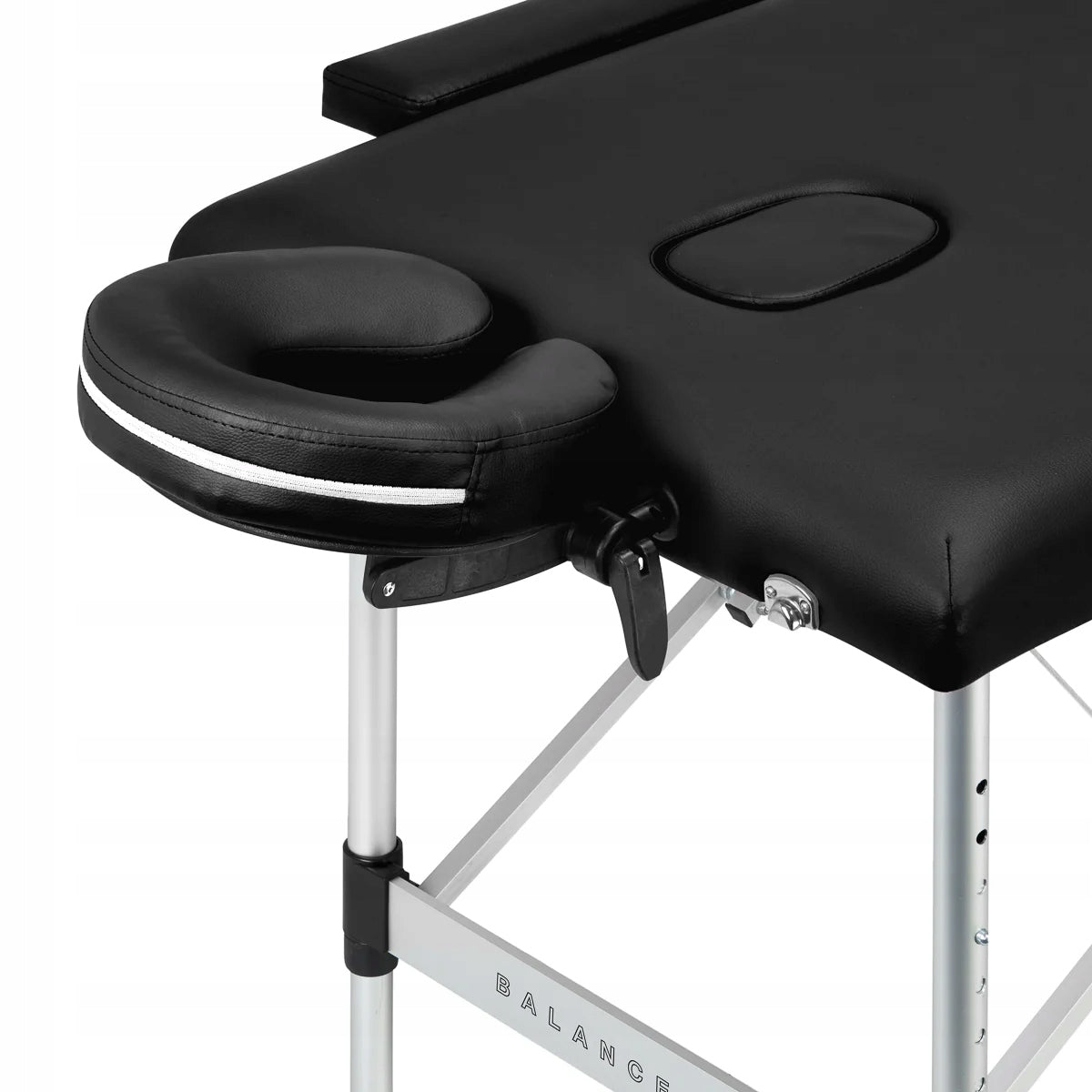 FOLDING TABLE FOR MASSAGE PHYSIOTHERAPY ALUMINUM BALANCE 2 SEGMENT BLACK Kind folding table