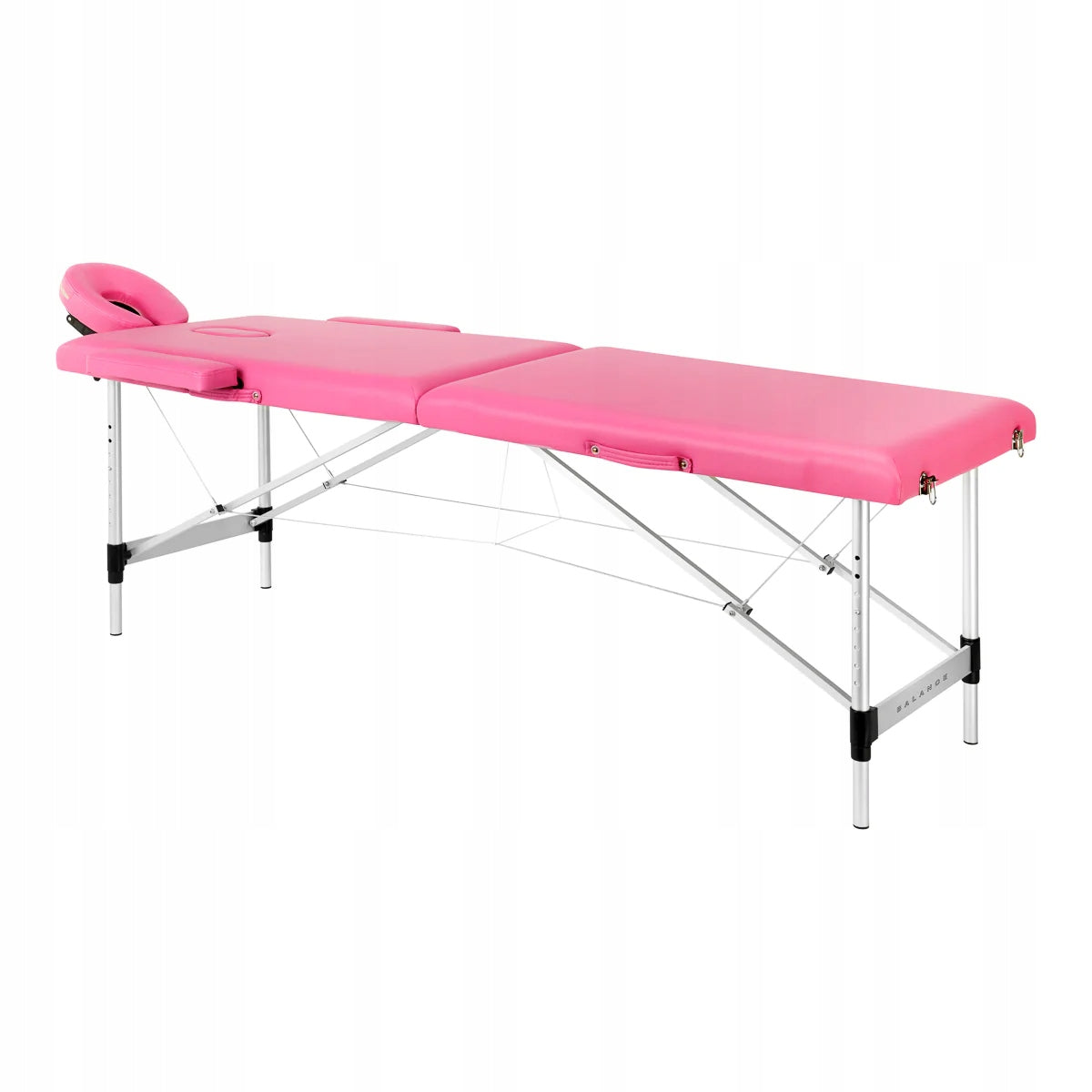 FOLDING TABLE FOR MASSAGE PHYSIOTHERAPY ALUMINUM BALANCE 2 SEGMENT PINK