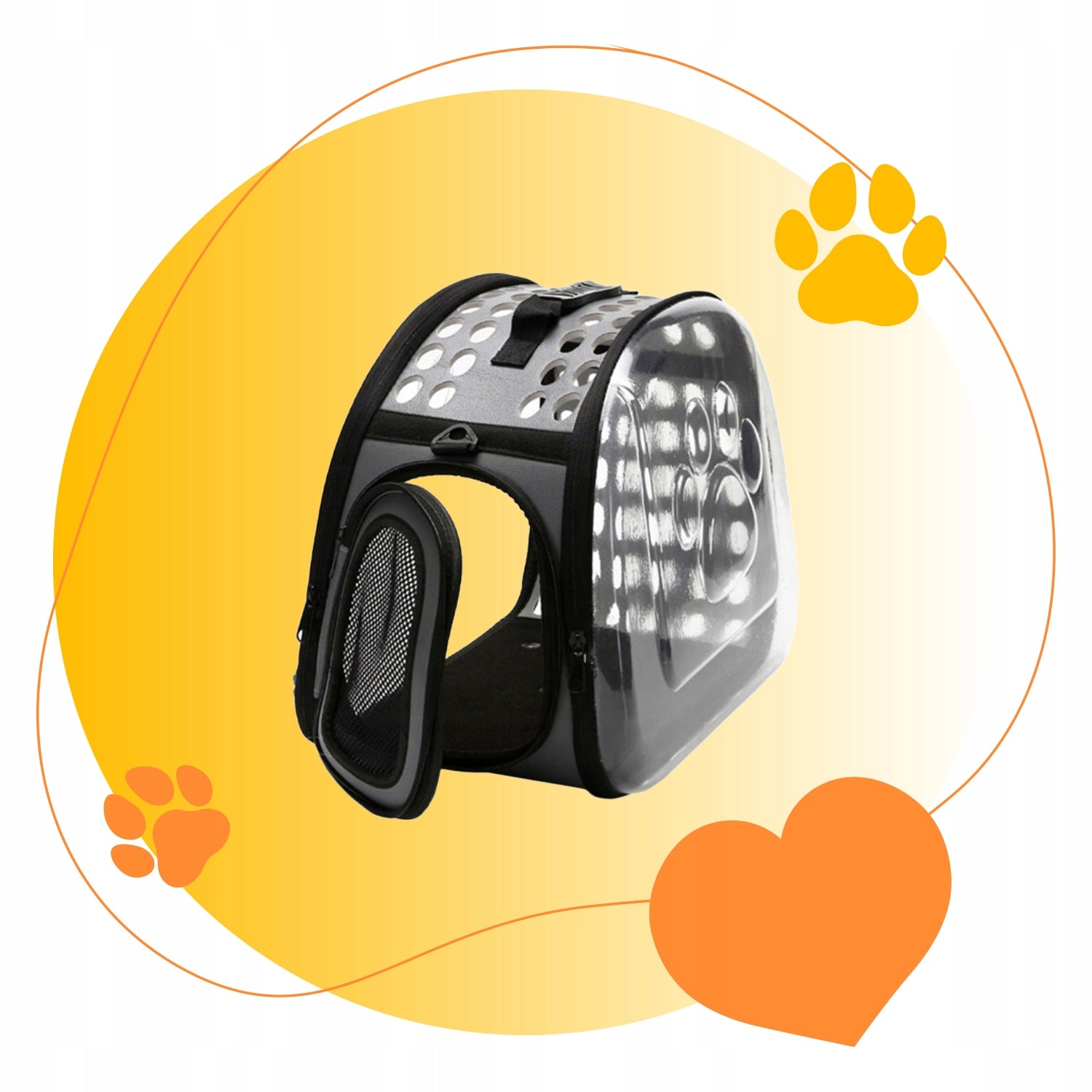 FOLDING TRANSPORTER CARRY BAG FOR SMALL ANIMALS Product height 20 cm
