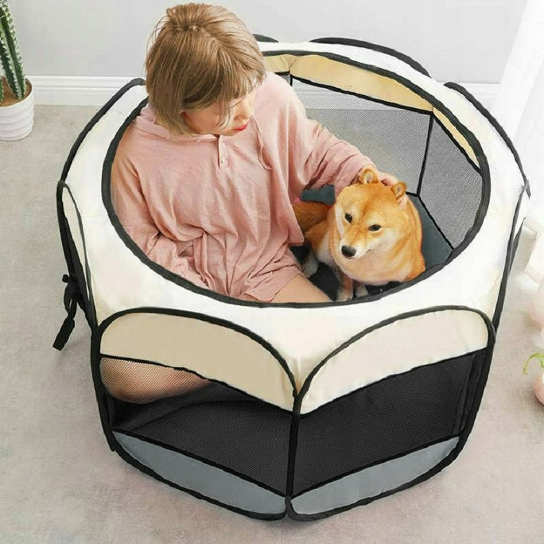 FOLDING X LIGHTWEIGHT PLAYPEN CAT DOG BED 90cm Product height 60 cm