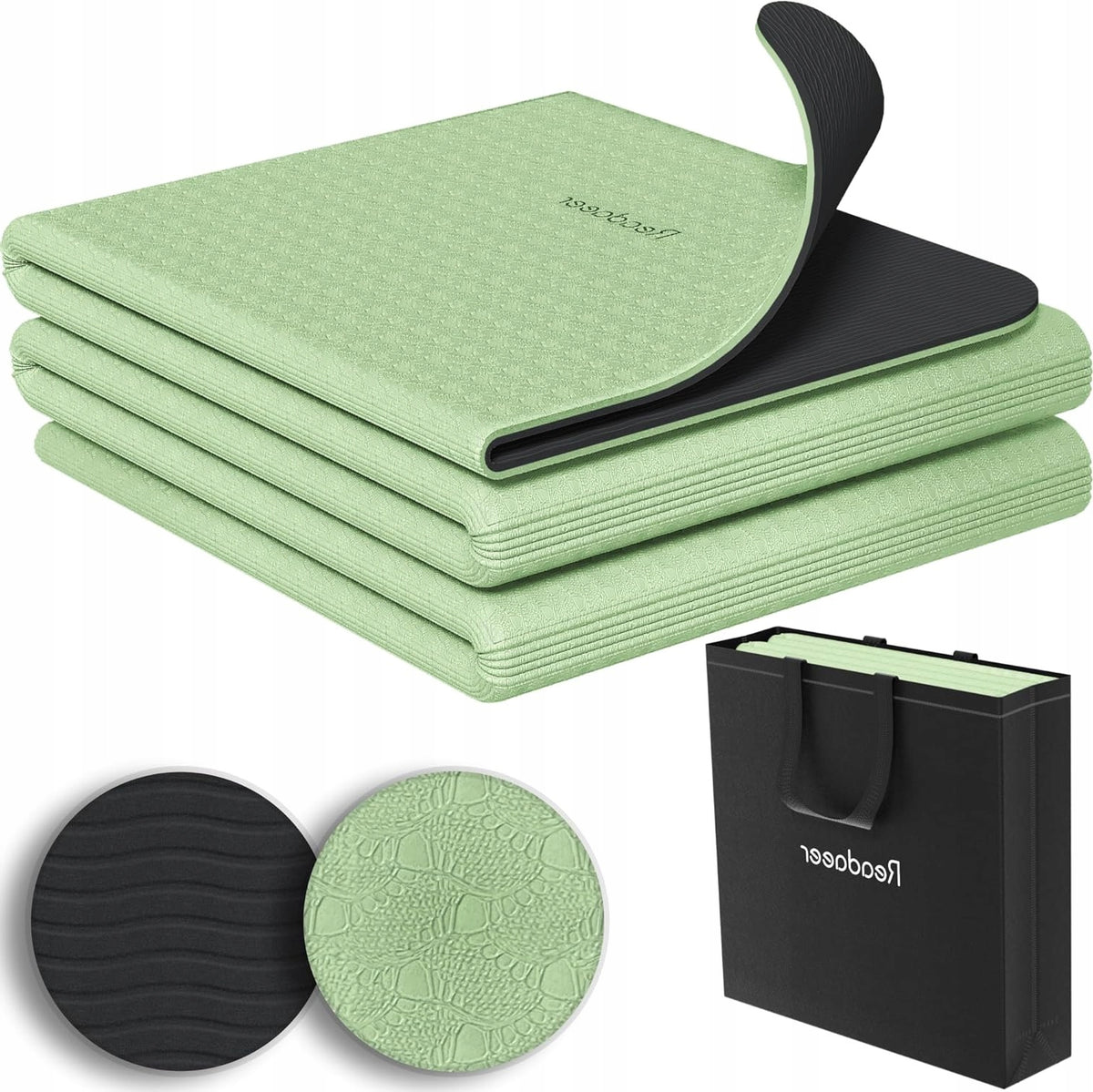FOLDING YOGA MAT ON THE GO 6MM NON-SLIP WITH CARRYING BAG