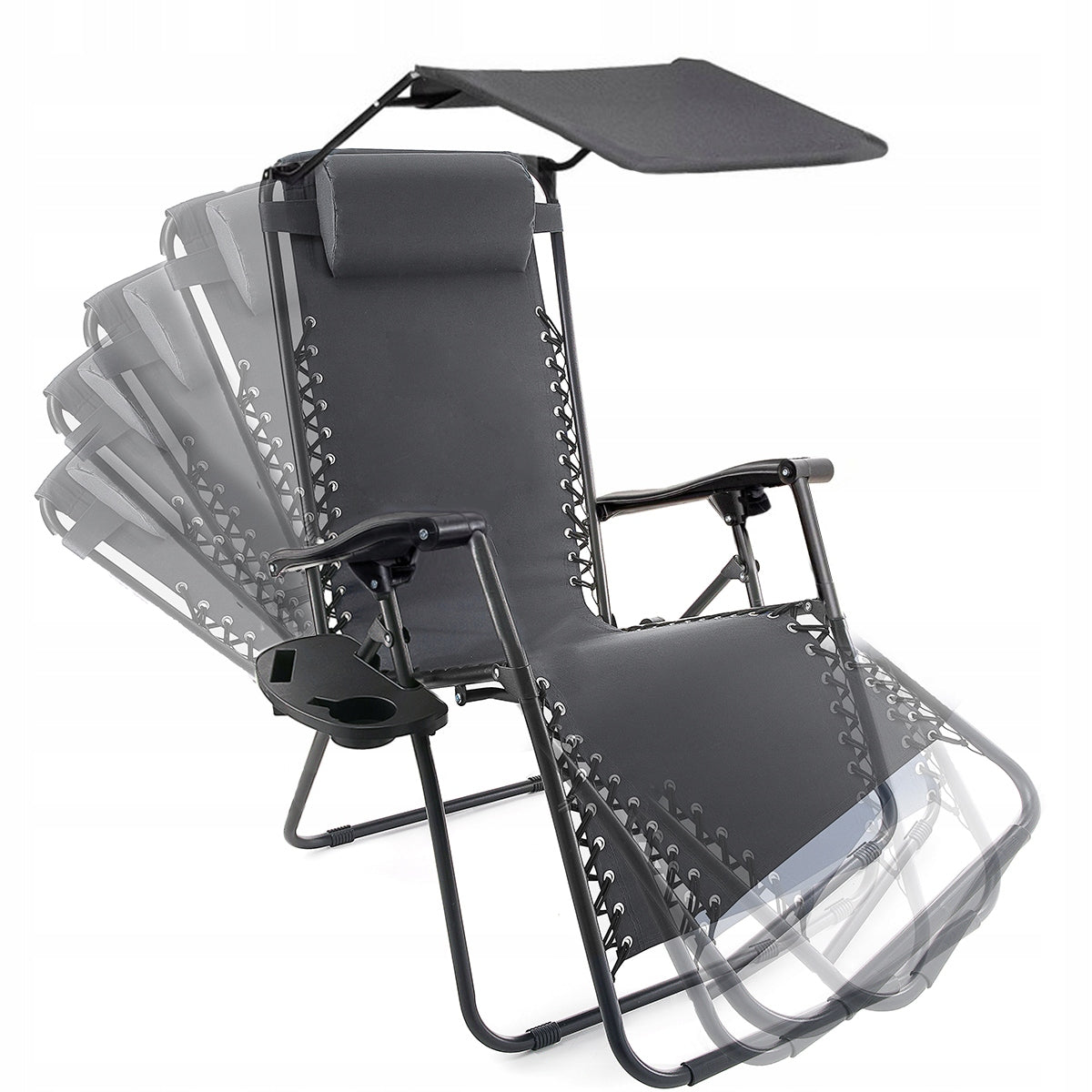 FOLDING ZERO GRAVITY BEACH SUN LOUNGER 2IN1 GARDEN CHAIR + FREEBIE Kind sunbed
