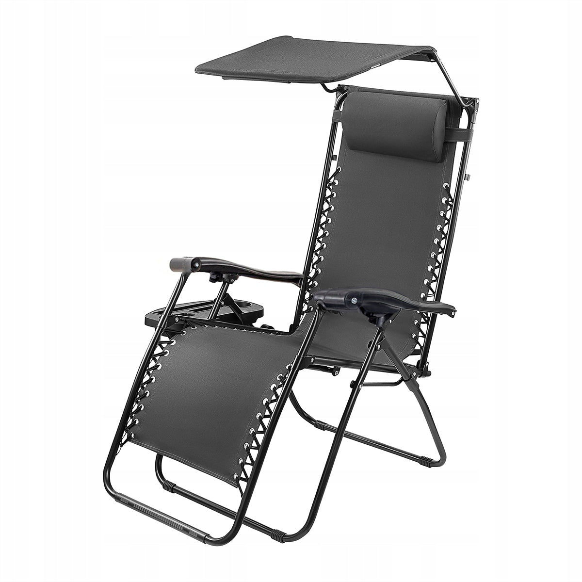 FOLDING ZERO GRAVITY BEACH SUN LOUNGER 2IN1 GARDEN CHAIR + FREEBIE Model leżanka leżak ZERO GRAVITY L-03D z daszkiem