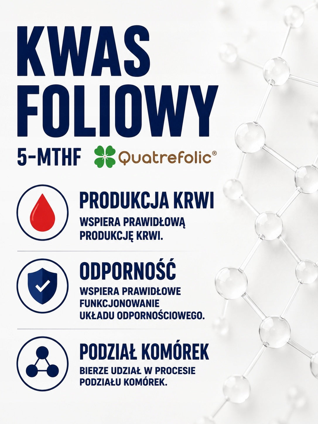 FOLIC ACID L-5-MTHF-Ca 800µg METHYL FOLIANE ACTIVE FORM OF FOLATE 120KAPS. Packaging status original