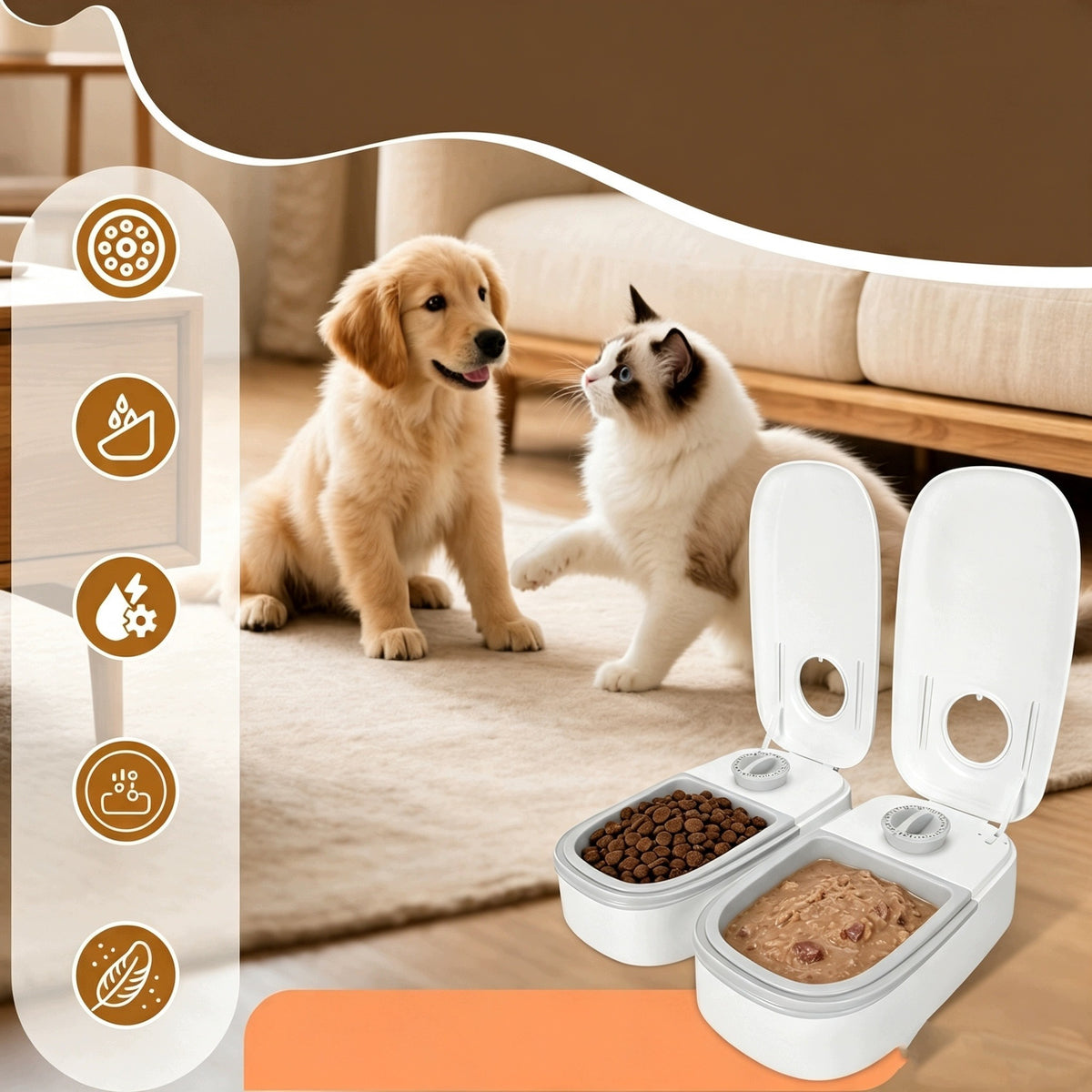 FOOD AND WATER FEEDER FOR CATS AND DOGS 350ML AUTOMATIC DISPENSER Brand no brand