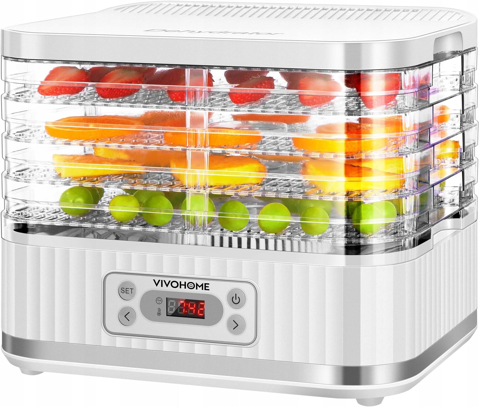 FOOD DRYER 400W 5 TRAYS 35-70°C TIMER 72H
