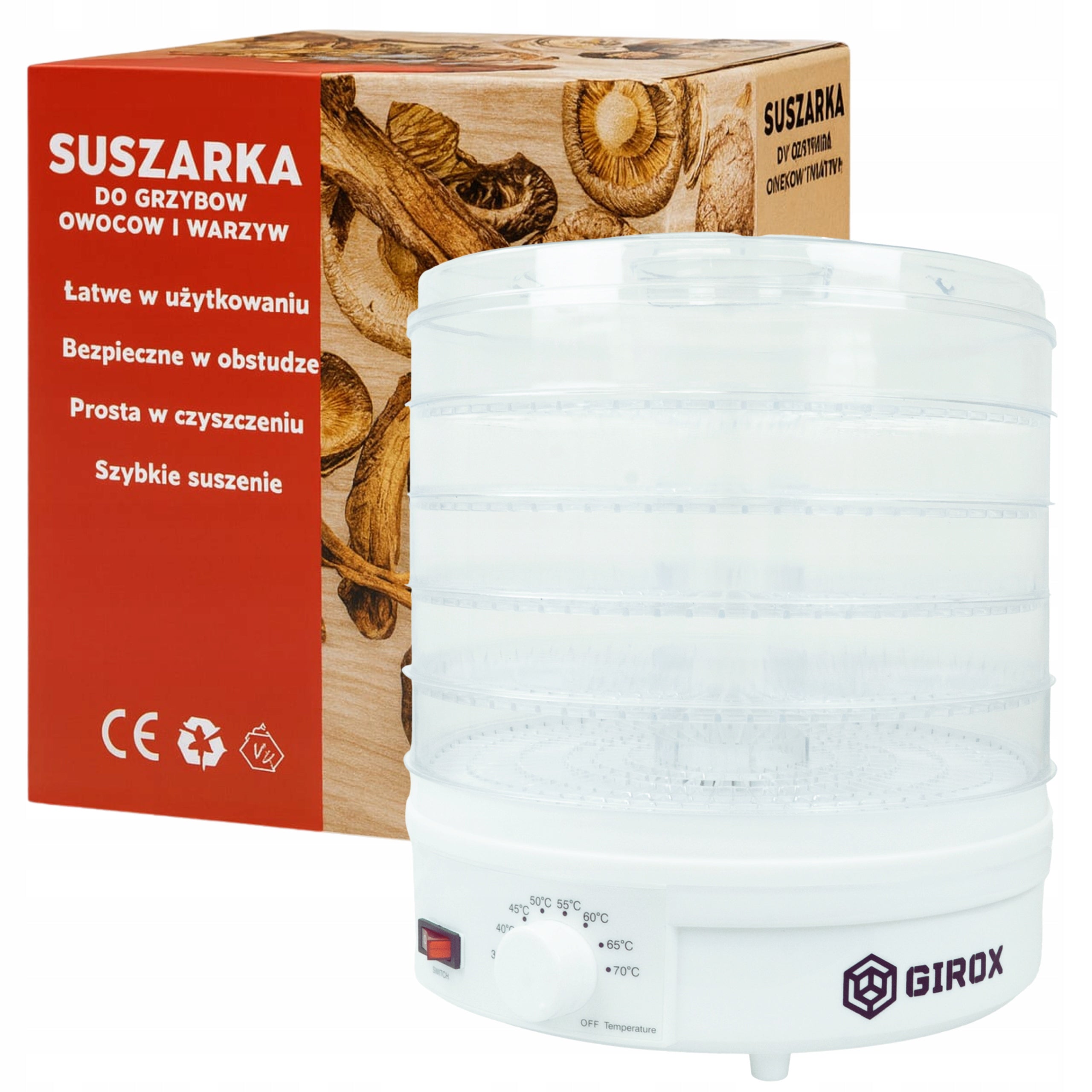 FOOD DRYER 600W 5 LEVELS FOR FRUIT MUSHROOMS In_Stock EAN (GTIN) 5907187141616