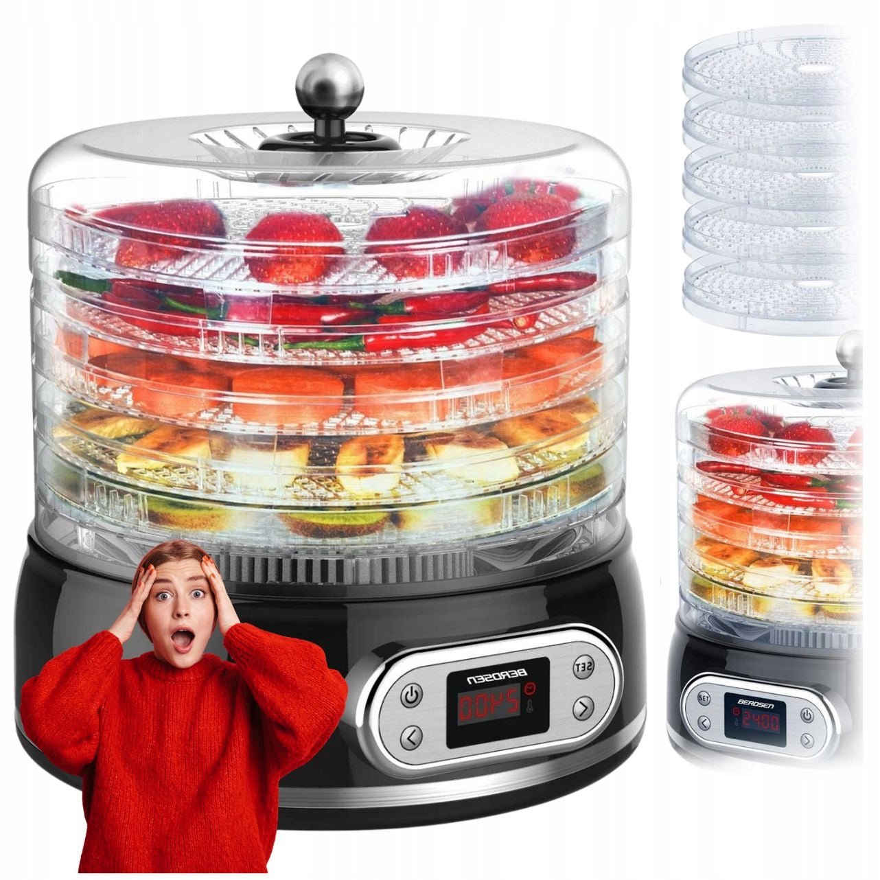 FOOD DRYER FOR DRYING VEGETABLE FRUIT MUSHROOMS HOME THERMOCOUPLE