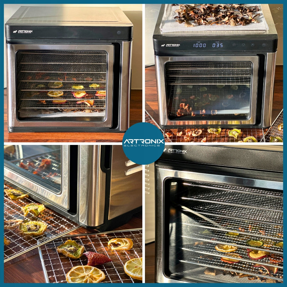 FOOD DRYER FOR MUSHROOM FRUIT VEGETABLE HERBS TIMER LCD STEEL 9 TRAYS Manufacturer code SUSZARKA SPOŻYWCZA DO OWOCÓW WARZYW POJEMNA