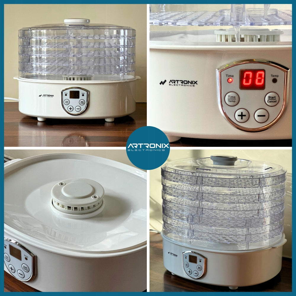 FOOD DRYER FOR VEGETABLE FRUIT MUSHROOMS TEMPERATURE CONTROL 5 SIEVES EAN (GTIN) 5901801500209