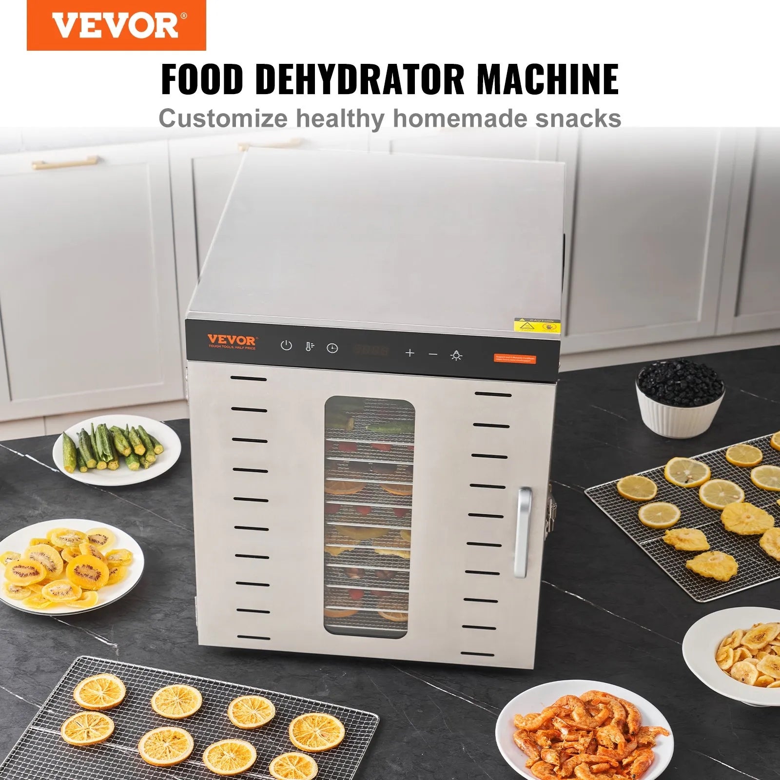FOOD DRYER LARGE DRYING 360° 10 VEGETABLE FRUIT MEAT TRAY Packaging status original