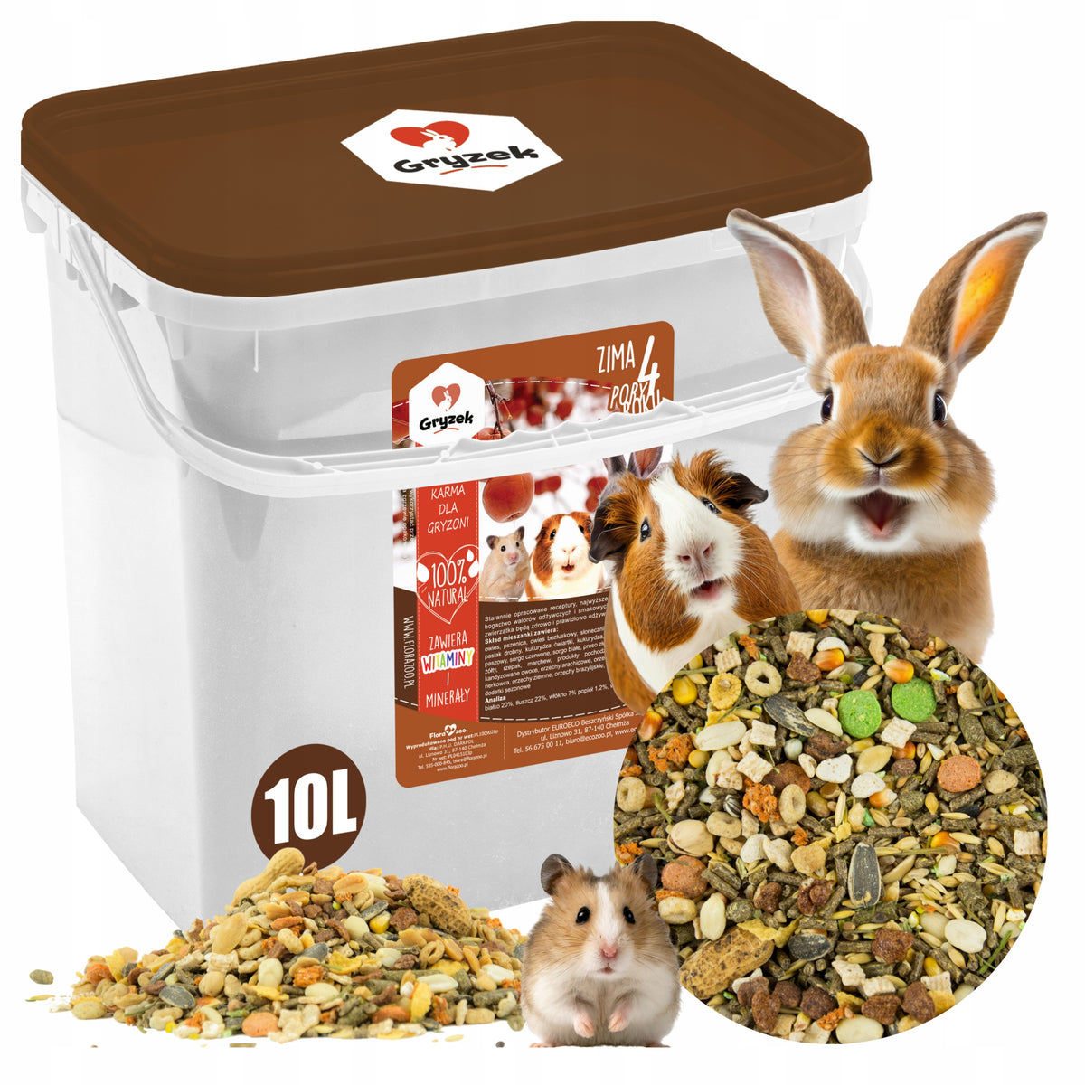 FOOD FOR RODENTS RABBIT HAMSTER PIGS WINTER 10