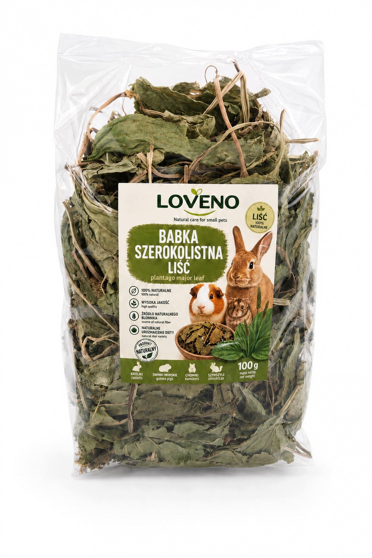 FOOD FOR RODENTS,RABBITS,GUINEA PIG Cupcake broadleaf leaf 100g