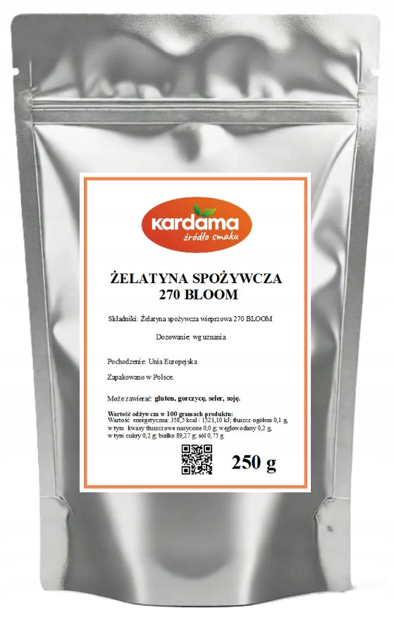 FOOD GELATIN 270 BLOOM 250 g EAN (GTIN) 5907195280543