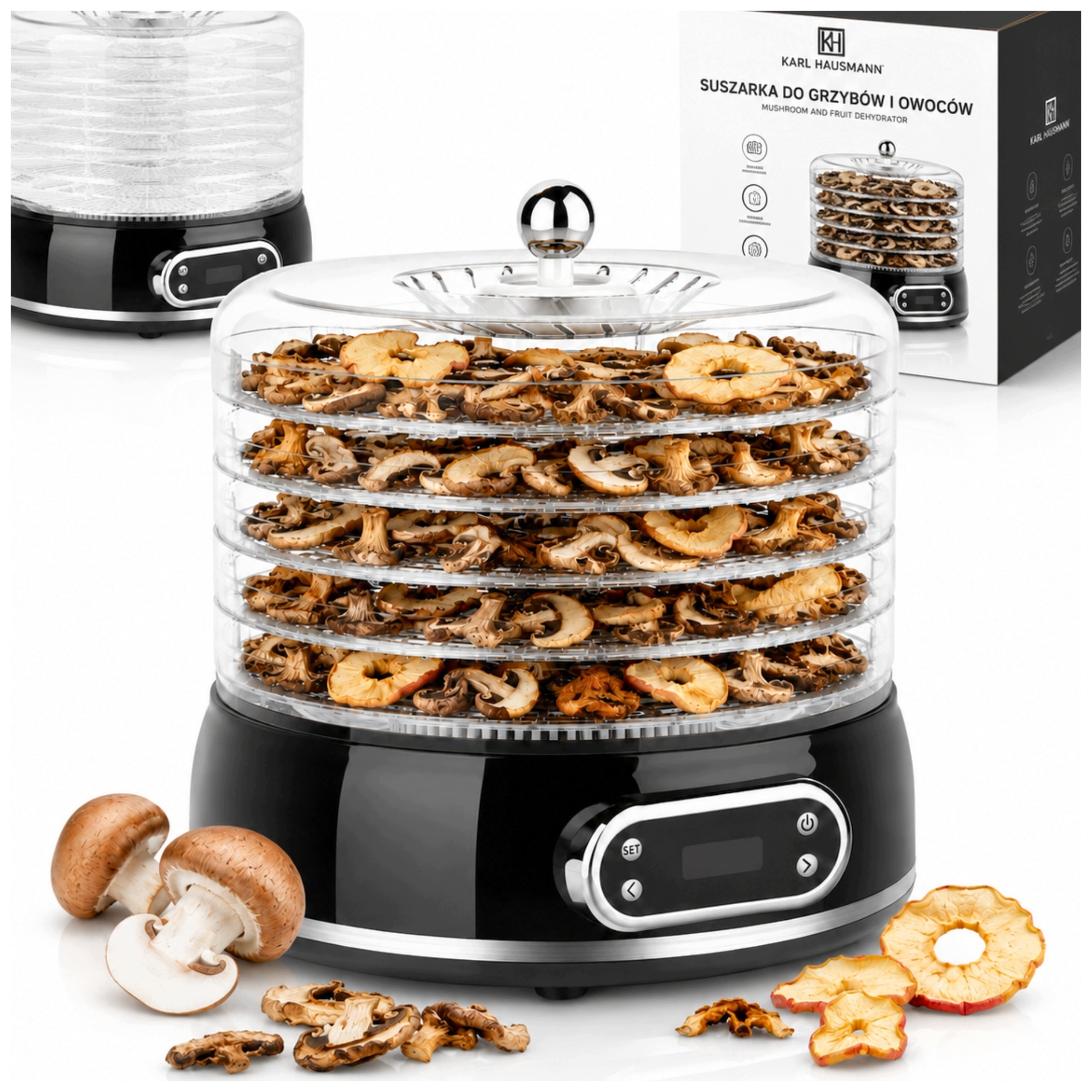 FOOD GRADE FRUIT VEGETABLE MUSHROOM DRYER STRONG LARGE 500W+5 SIT TIMER