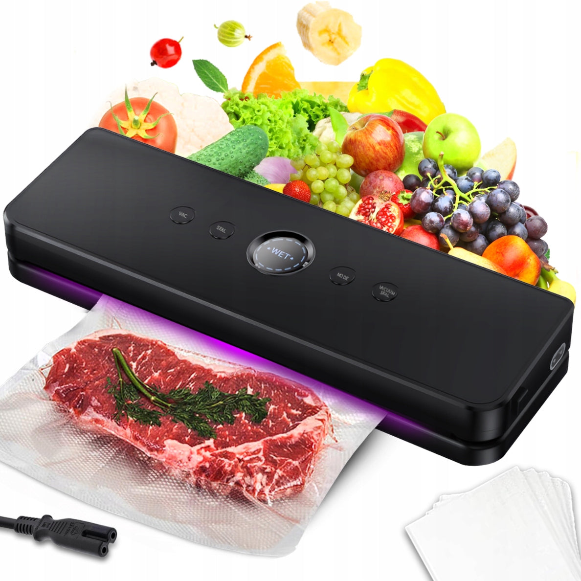 FOOD PACKAGING VACUUM WELDING MACHINE PACKAGING MACHINE 120W BLACK