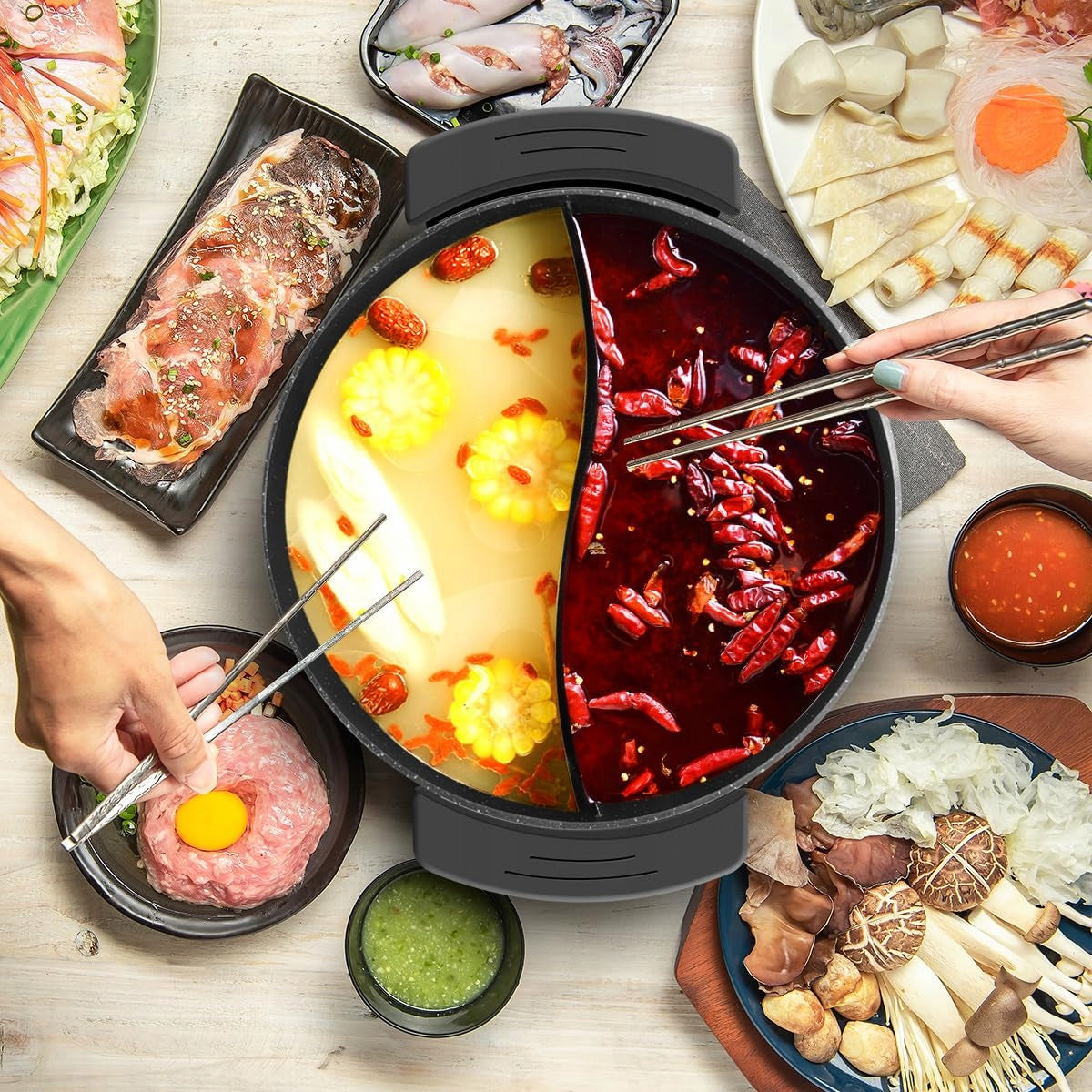 FOOD PARTY Electric Pot Hot Pot 6L 220V 1200W Wok with Lid k Manufacturer code 8982