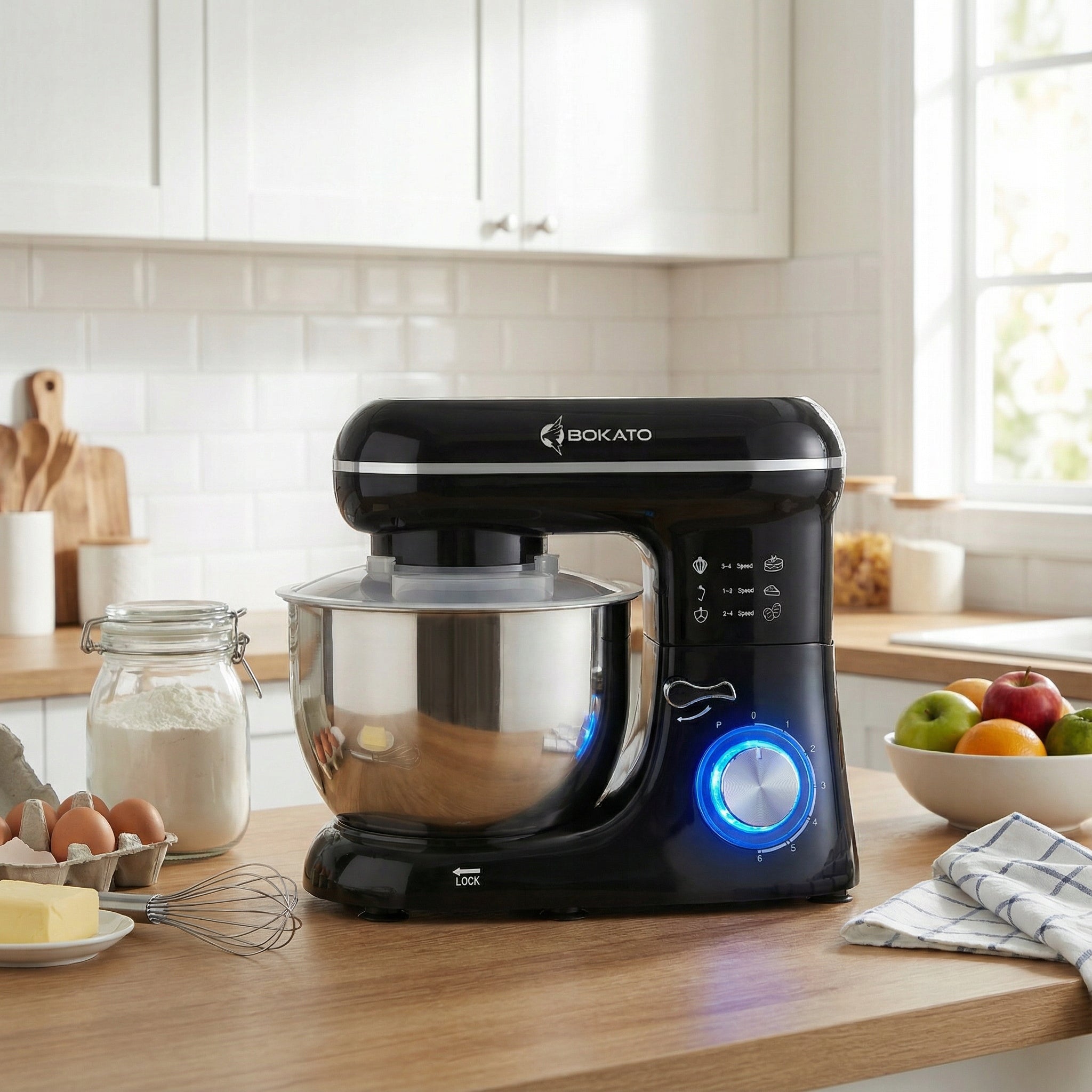 FOOD PROCESSOR 2000W PLANETARY LED MULTIFUNCTIONAL BOWL 4,5L BOKATO KEL080 Manufacturer code KEL080