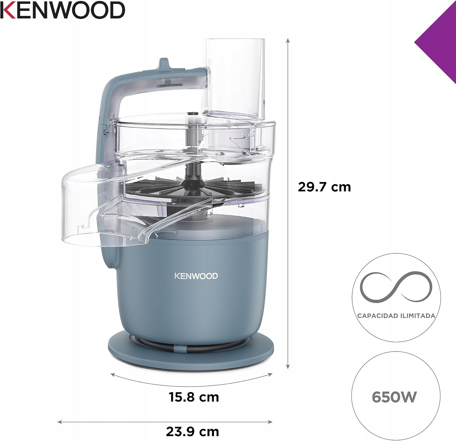 FOOD PROCESSOR 650W 1,3L SHREDDING GRATER CUTTING LOCK BEZP EAN (GTIN) 5901876941068