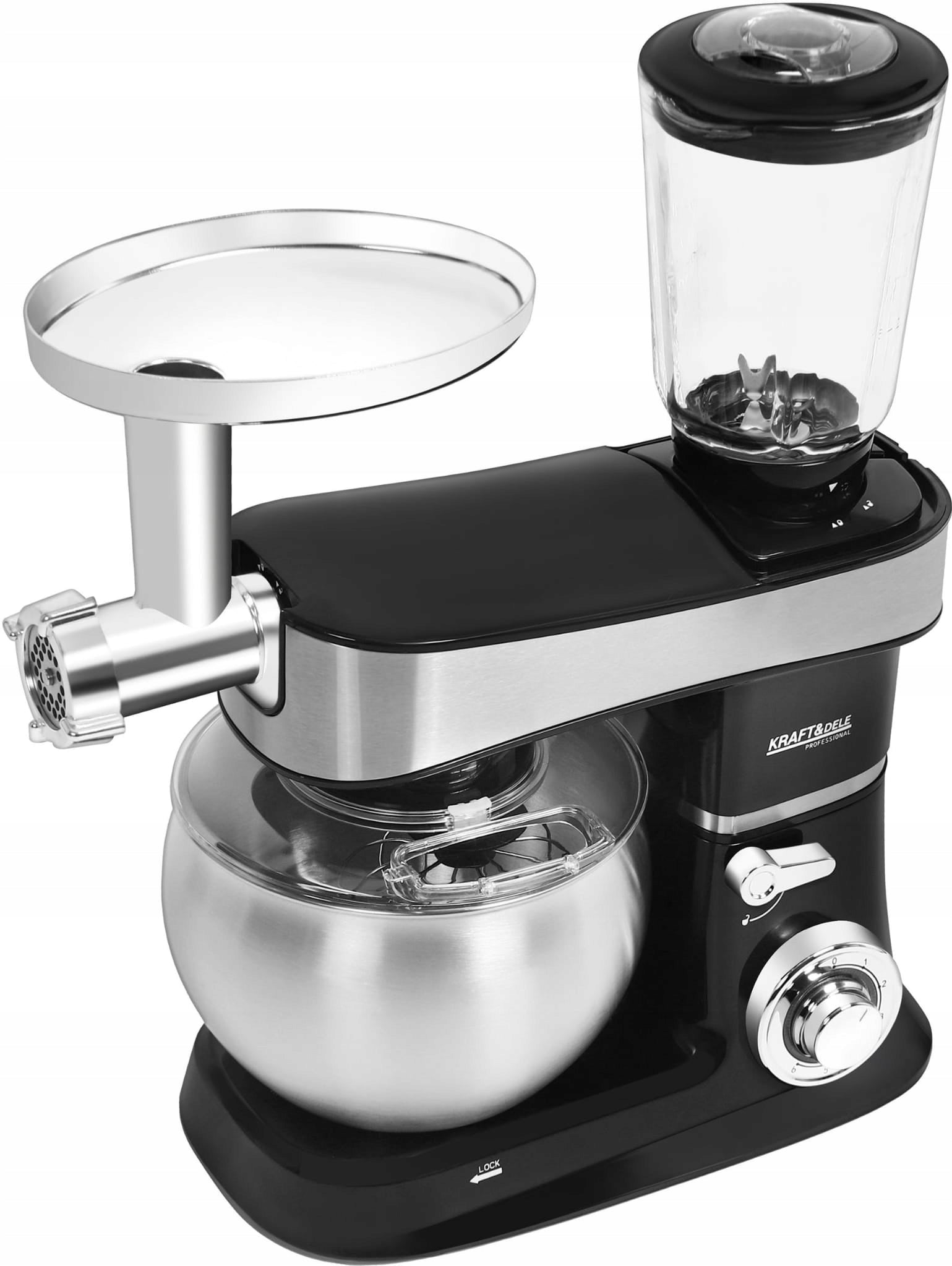 FOOD PROCESSOR 6L 2200W MIXER BLENDER MEAT MACHINE BLACK KD4164 Brand Kraft&Dele