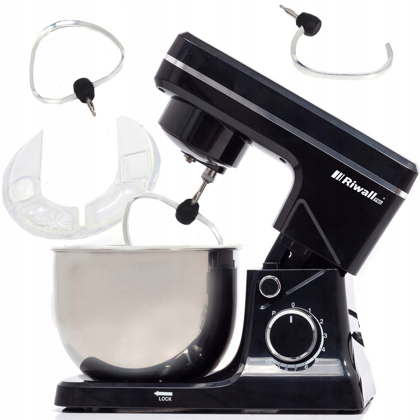 FOOD PROCESSOR 6in1 PLANETARY MIXER 2500W 5L FOR CAKE RIWALL STRONG SET