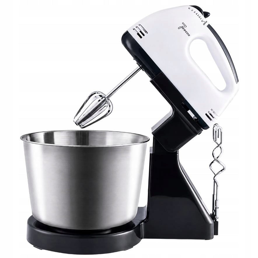 FOOD PROCESSOR HAND MIXER POWERFUL WITH STEEL BOWL 7 SPEEDS 100W TIPS Packaging status original