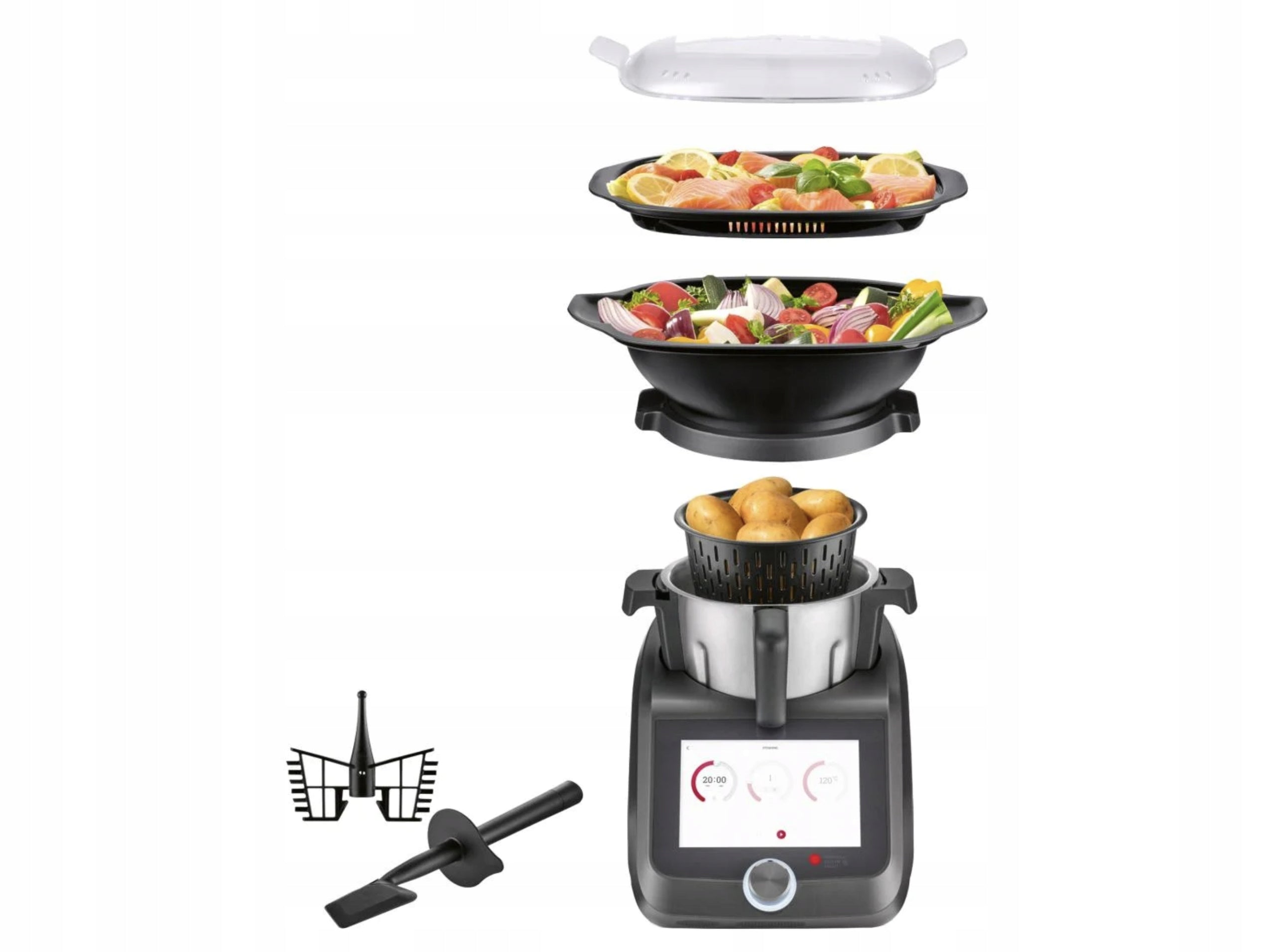 FOOD PROCESSOR LIDLOMIX MONSIEUR CUISINE SMART ANTHRACITE 2026 26++ Wi-Fi Model ANTRACYTOWY ROBOT KUCHENNY 26 APKA Wi-Fi CC1