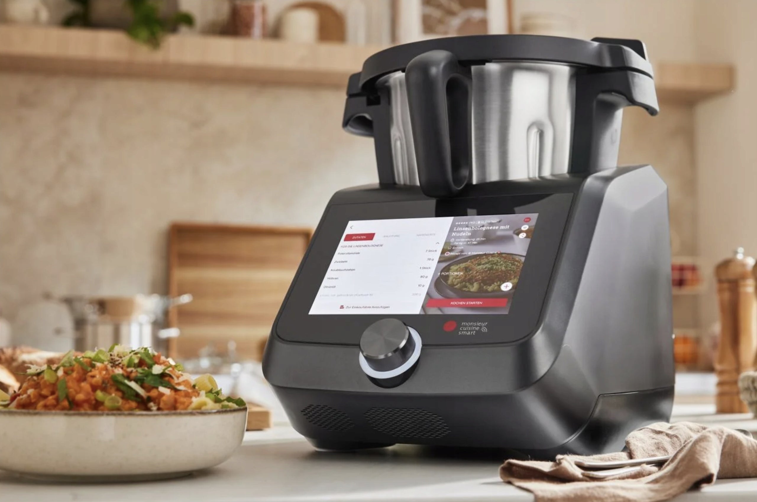 FOOD PROCESSOR LIDLOMIX MONSIEUR CUISINE SMART ANTHRACITE 2026 26++ Wi-Fi Operating modes pulsating turbo