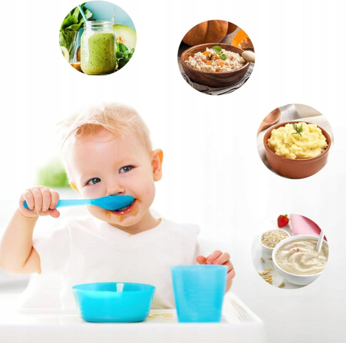 FOOD PROCESSOR, MINI CHOPPER, MEAT GRINDER WITH 4 MEAT BLADES, 5 L Packaging status original
