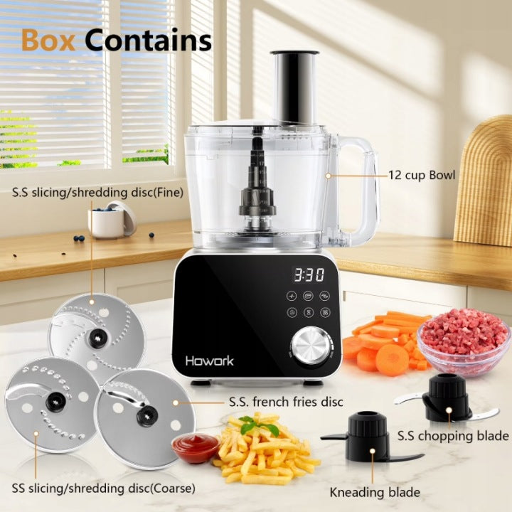 FOOD PROCESSOR MULTIFUNCTIONAL 1500W CHOPPING KNEADING CUTTING HOWORK Brand no brand