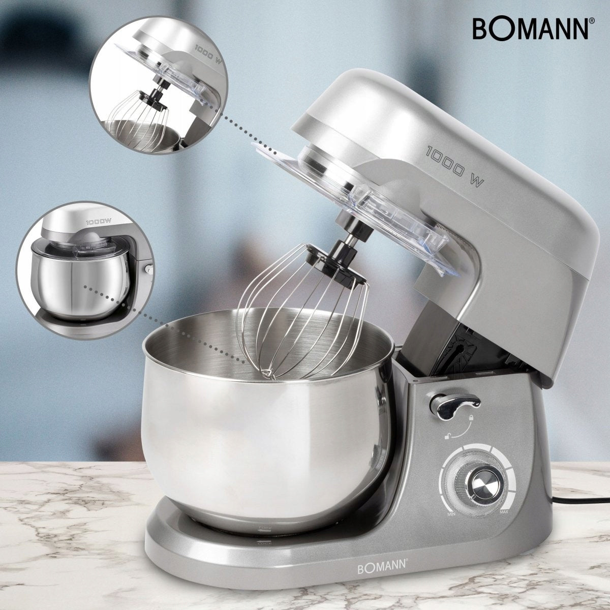 FOOD PROCESSOR PLANETARY BLENDER DOUGH KNEADER 3 TIPS 1000W 5L Manufacturer code ean